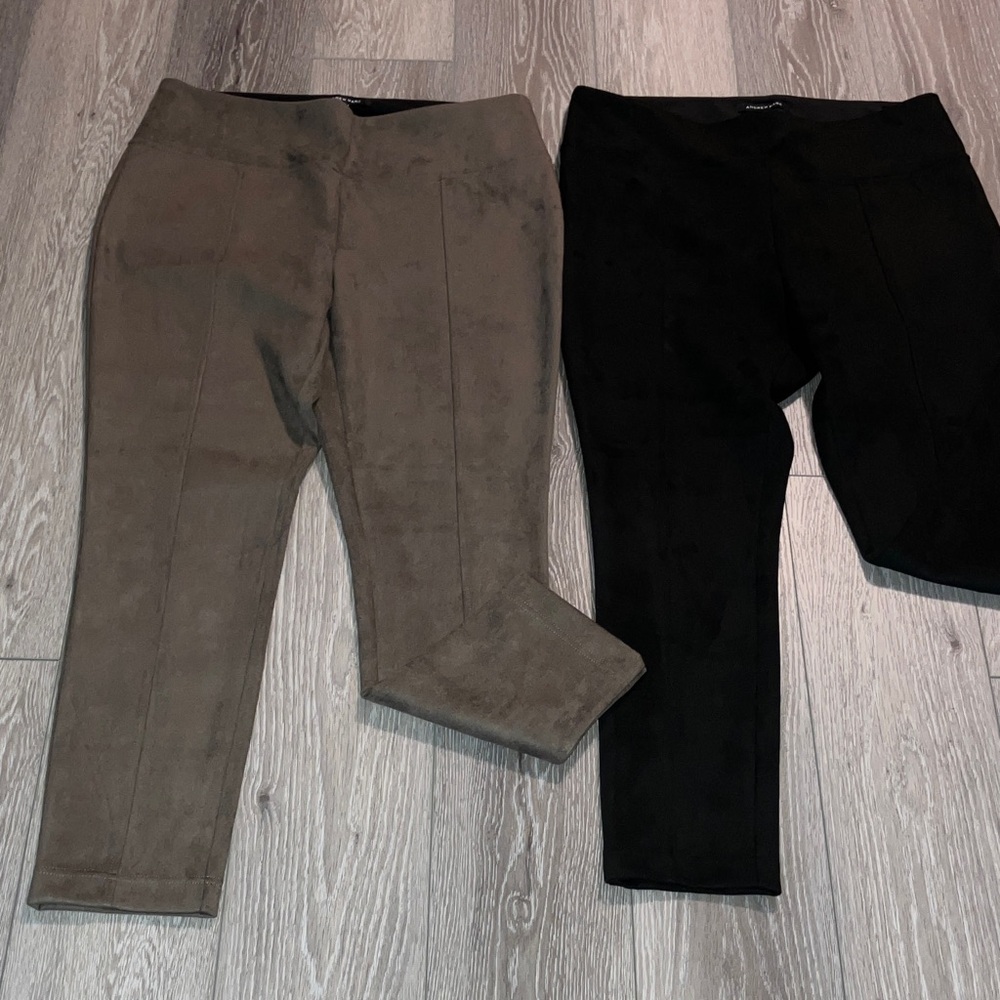 Andrew Marc Women’s Skinny Ponte Pants in Black and Olive